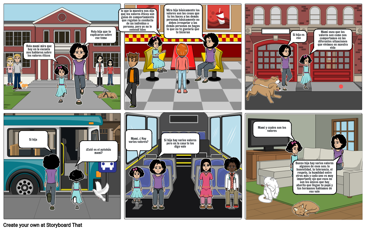 Los Valores Storyboard By Ccf99658