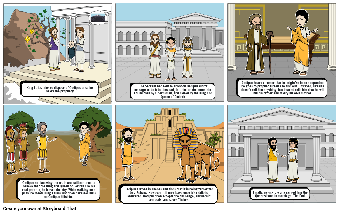 The Story Of Oedipus Storyboard By Cd163314