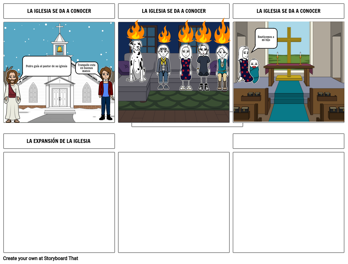 La historia de la iglesia Storyboard by cd6d6bf9