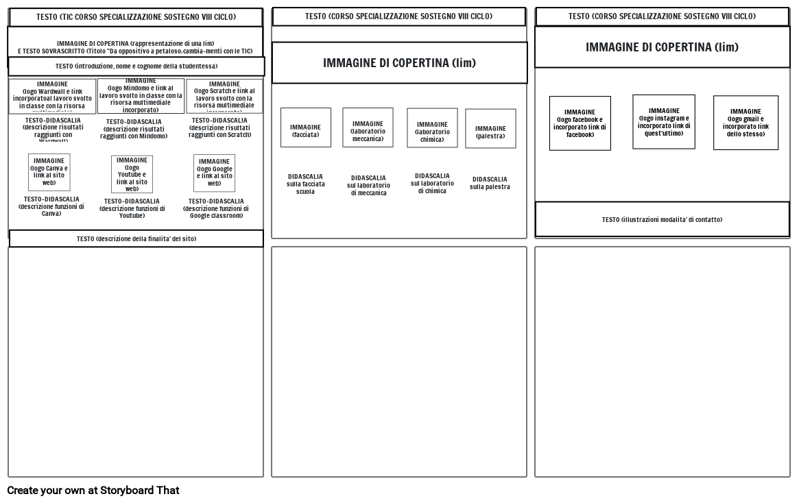 Storyboard progetto TIC