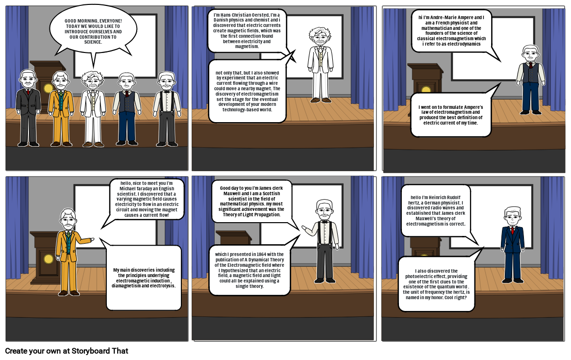 Comic Strip about the Electromagnetic Theory