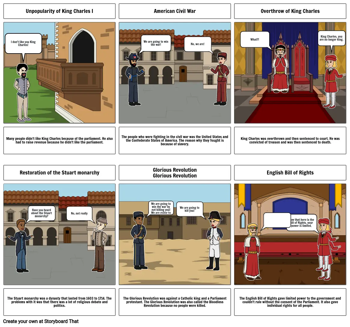 English Civil War Storyboard por cdcea71a