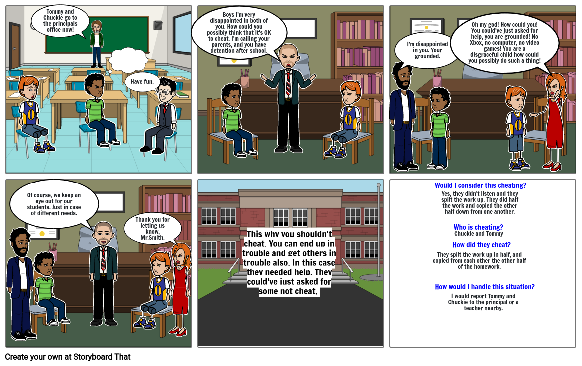 Academic dishonesty storyboard part2 Storyboard