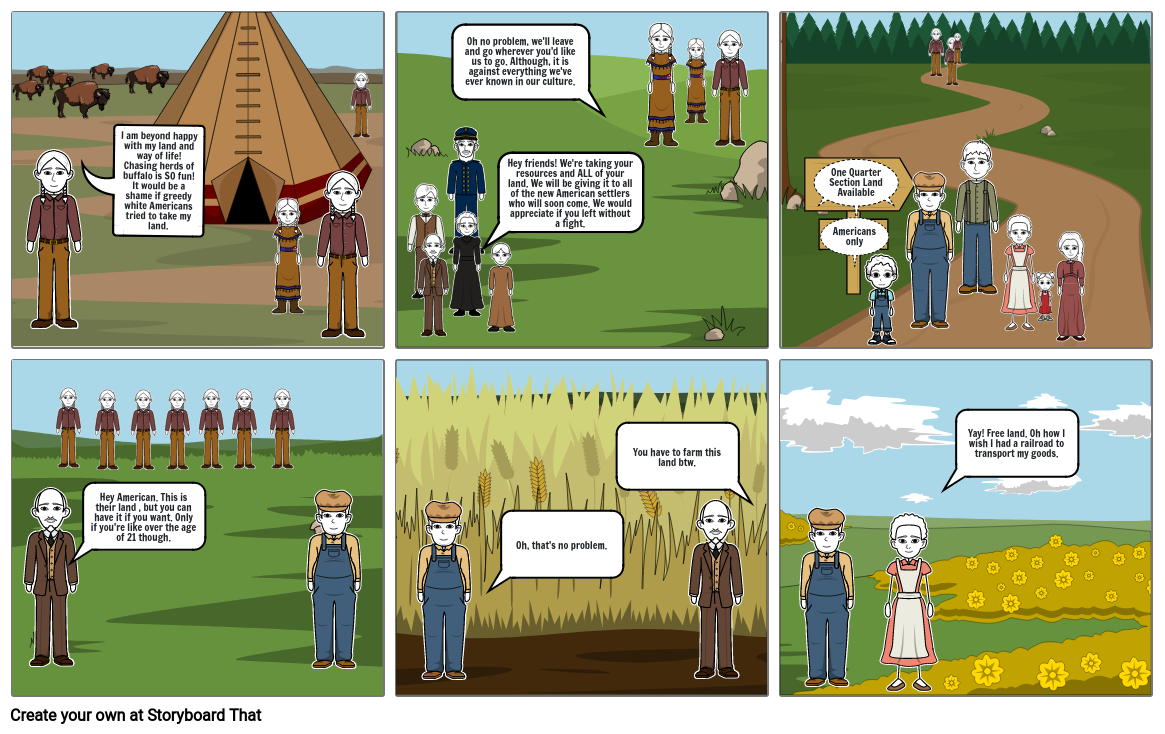 Dawes Act and Homestead Act Storyboard by ce4516ea