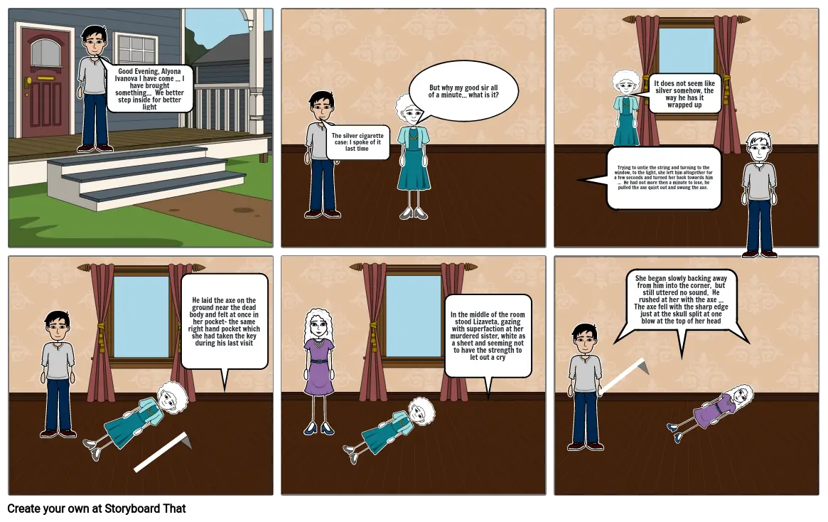 Crime and Punishment comic strip project