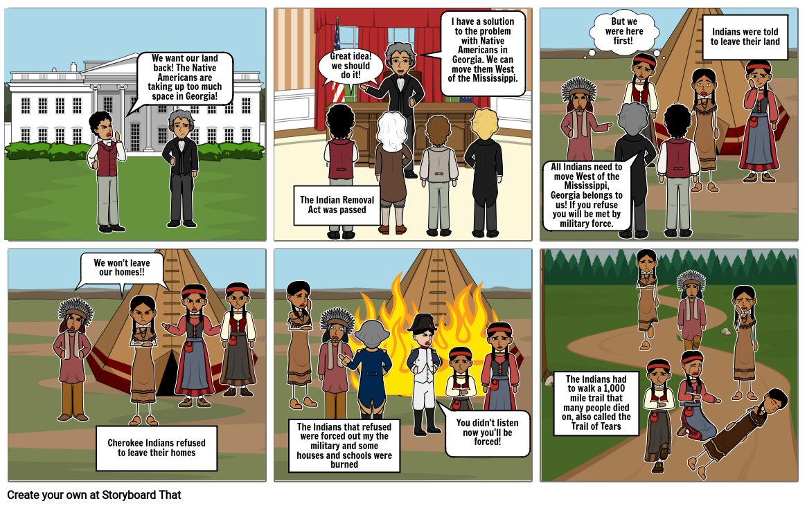 Trail of Tears Storyboard by ce9f76f7