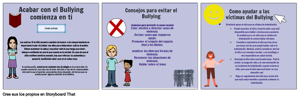 Taller #2 Storyboard Video Promocional No al Bullying Katherin Estrada 8° A