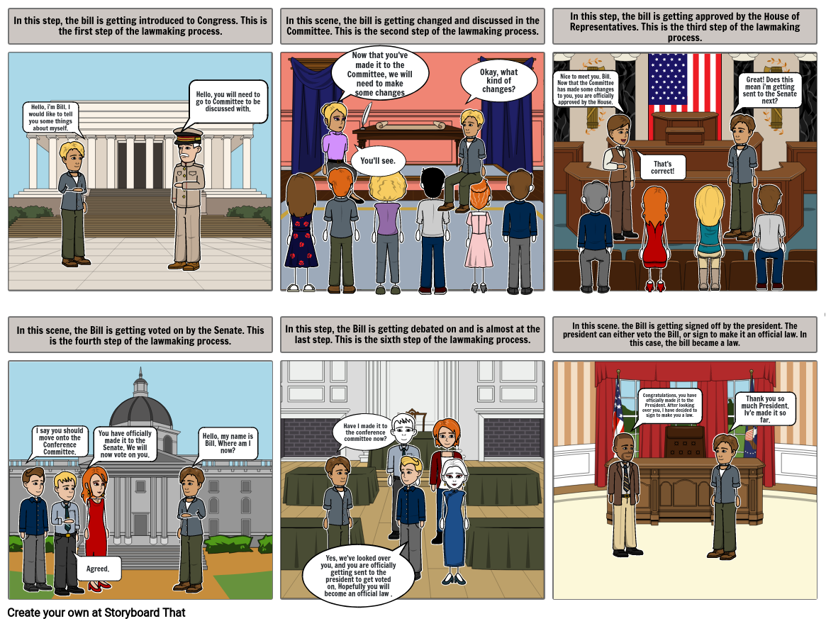 How A Federal Bill Becomes A Law Comic Strip Storyboa - vrogue.co