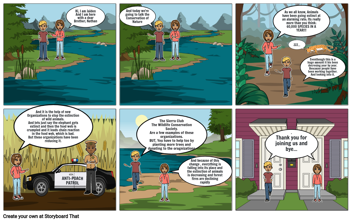 Conservation of Nature Storyboard by cf5cec93