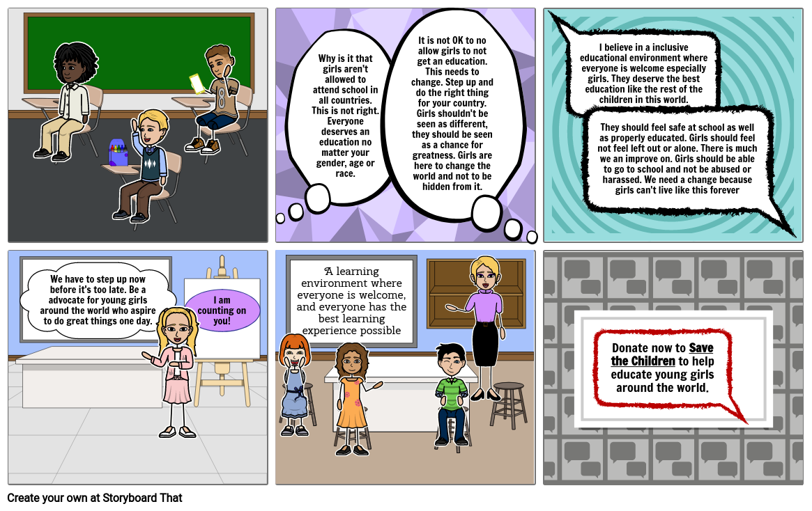 Girls Rights To Education Storyboard Por Cf603f72