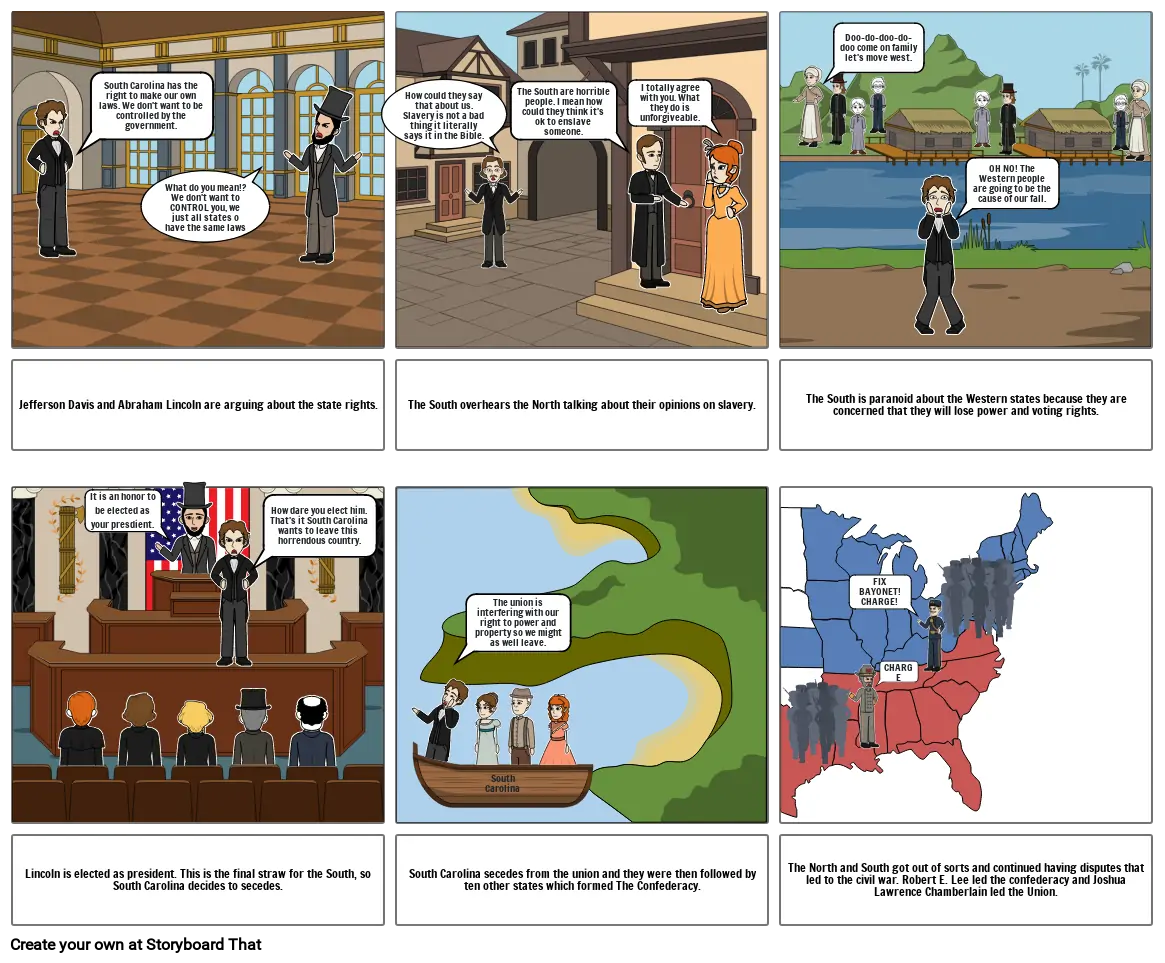 Causes of the Civil War Cartoon