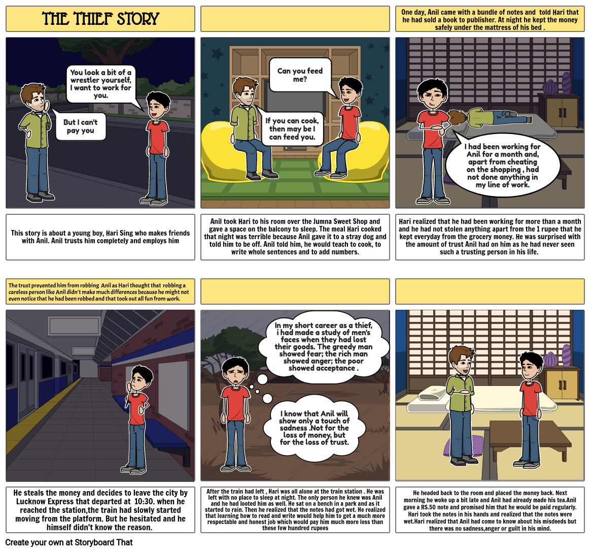 The thief story-Comic strip Storyboard by cf7f822d