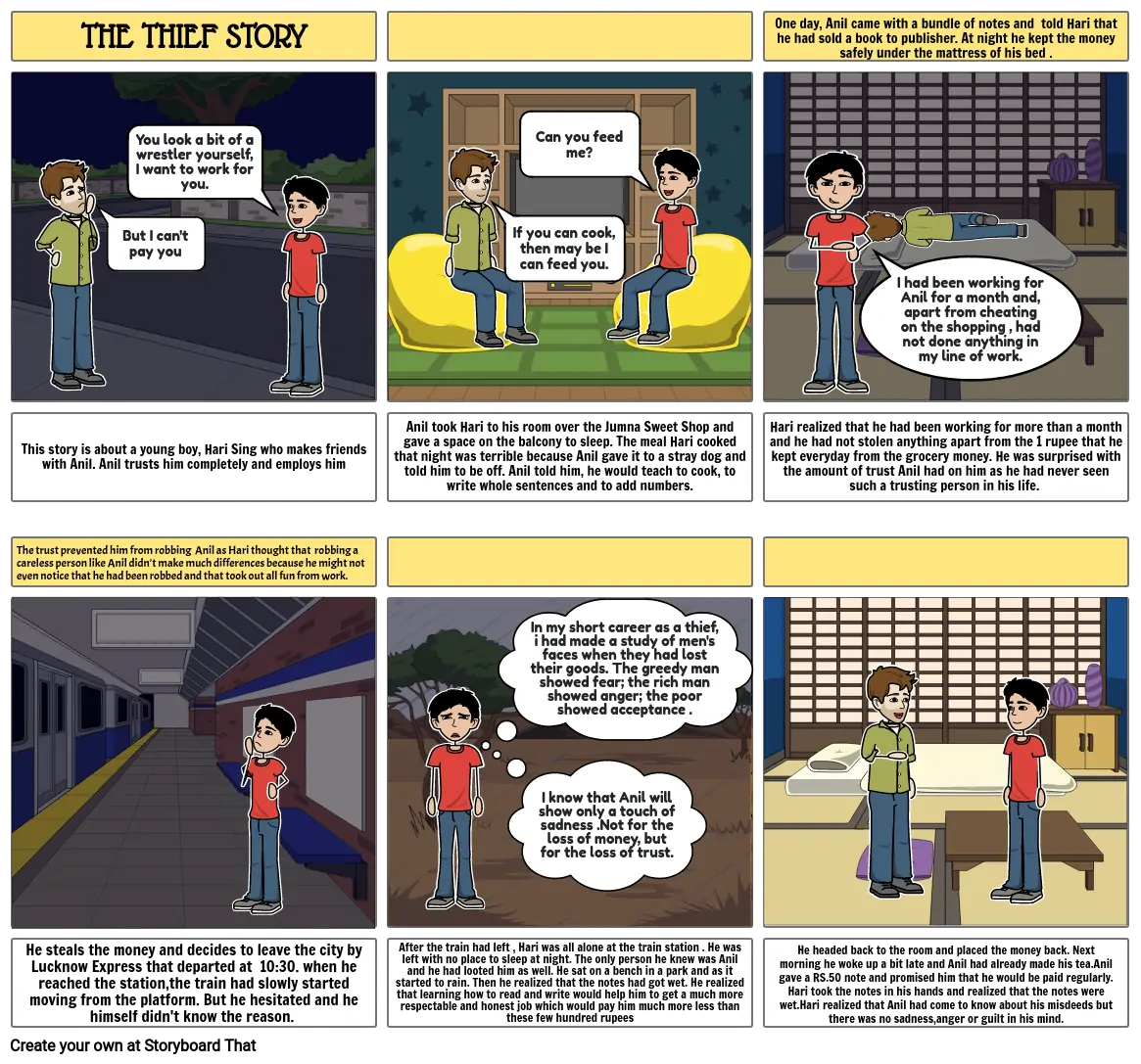 The thief story-Comic strip