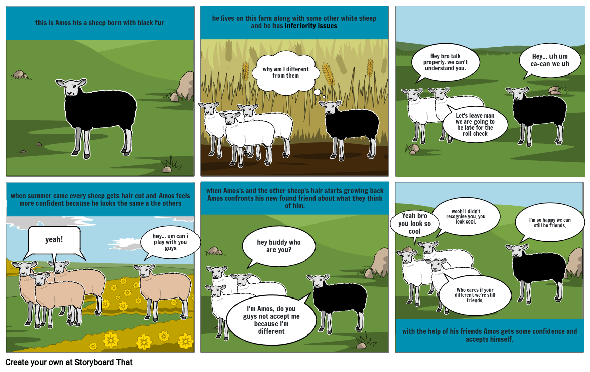 Amos The Black sheep Storyboard by cf88a951