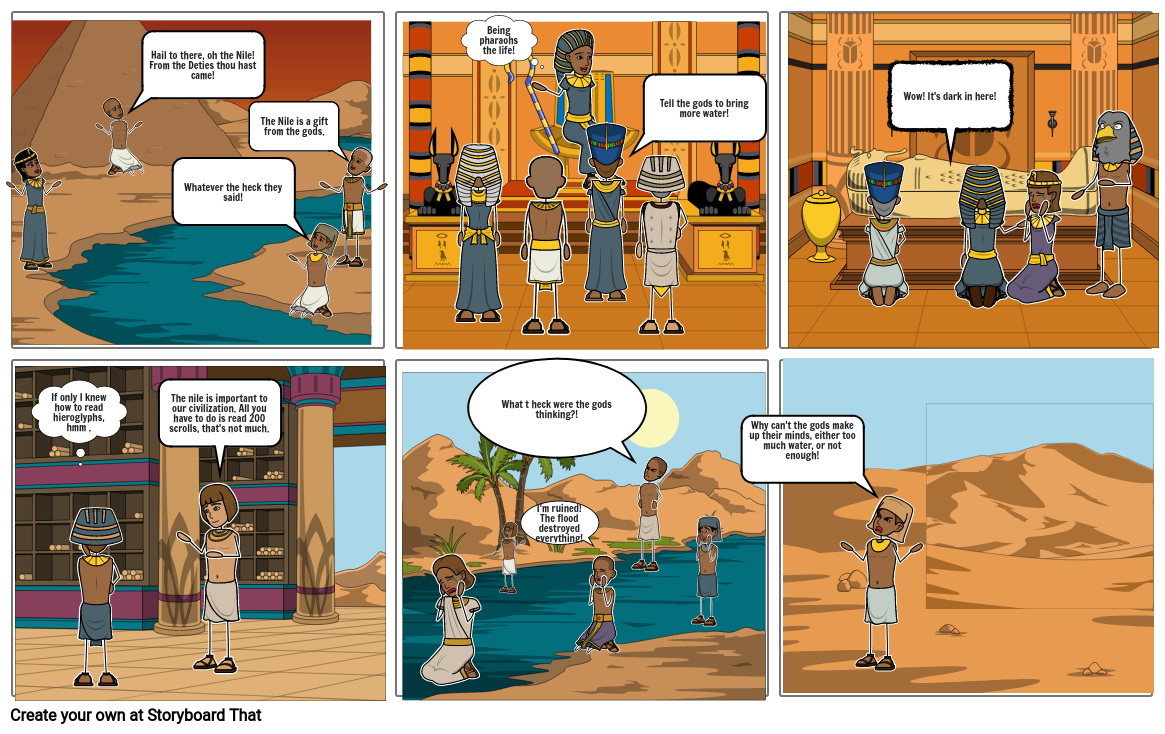 What would happen if the Nile was not there? Storyboard