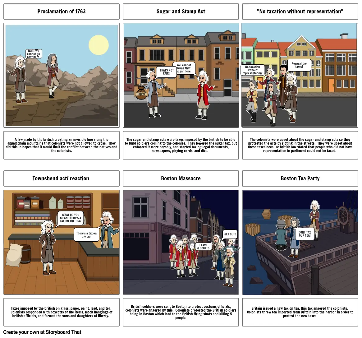 Road to the revolution comic strip