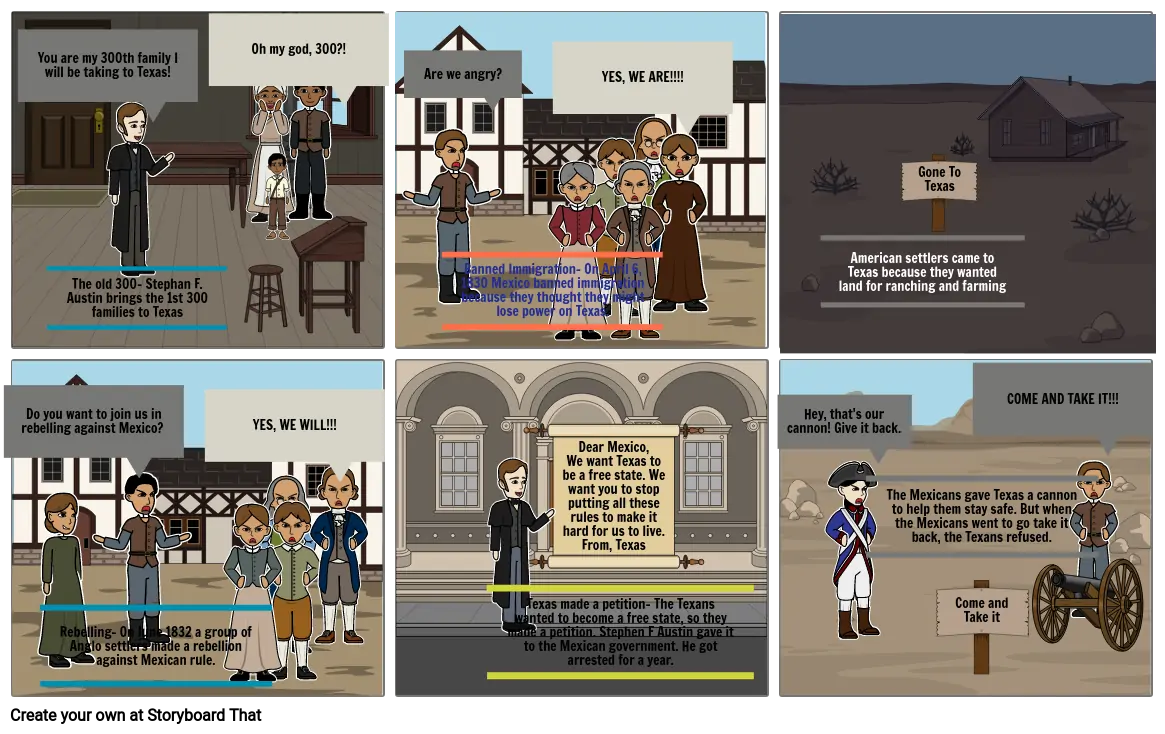 Tx History Comic Strip