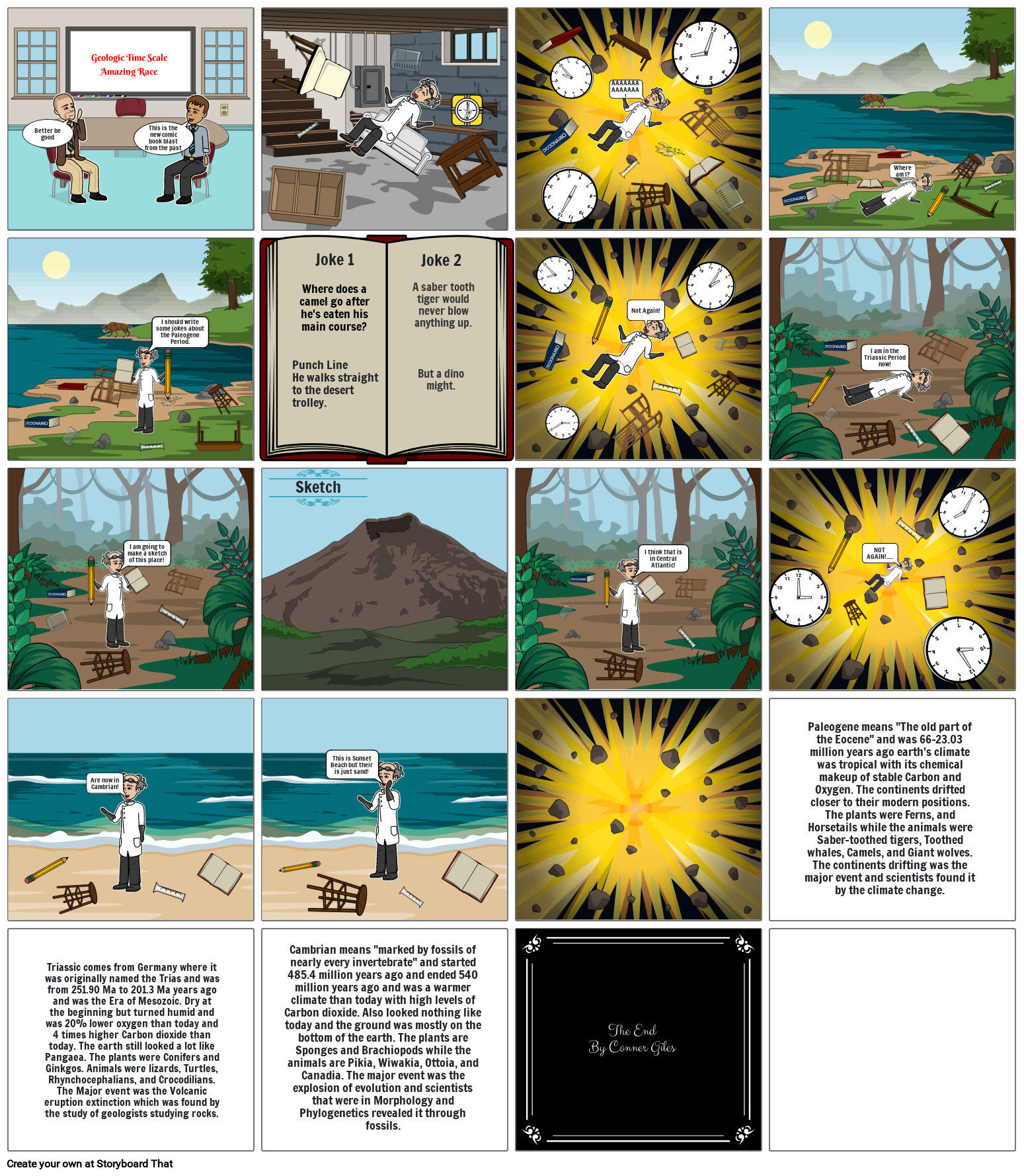 Geologic Time Scale Amazing Race Storyboard by cg96373