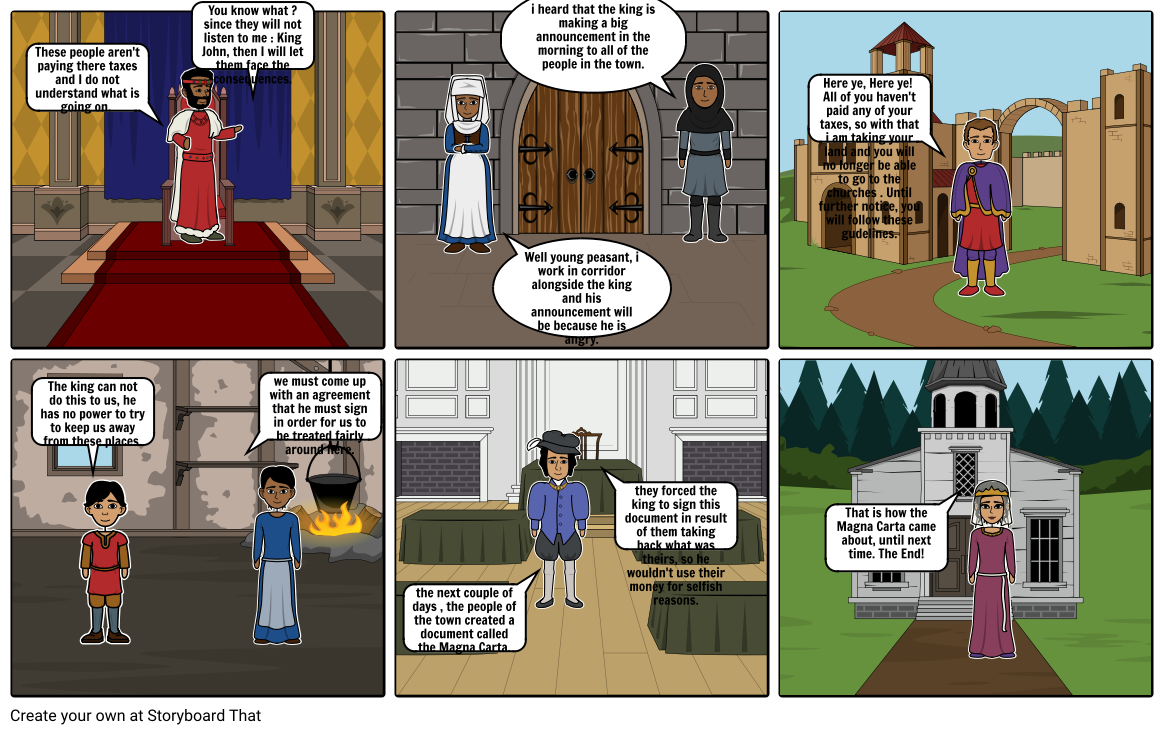 Magna Carta Comic Storyboard by chelseaparker