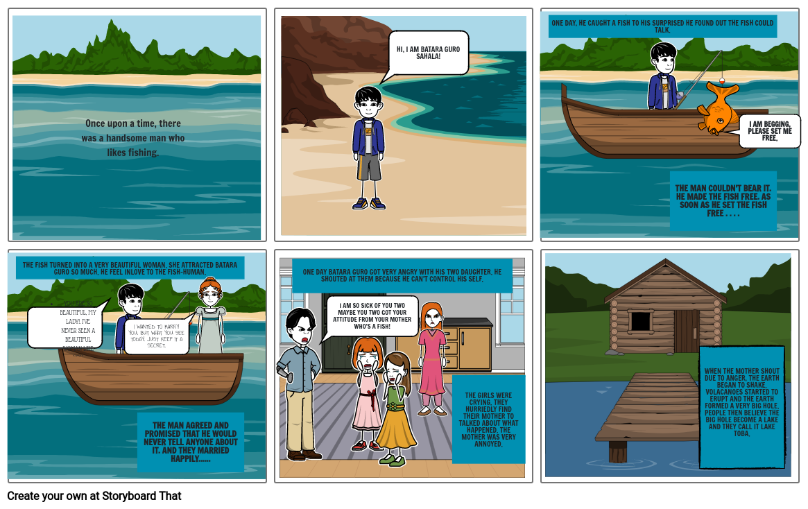 THE LEGEND OF LAKE TOBA Storyboard par christine71930