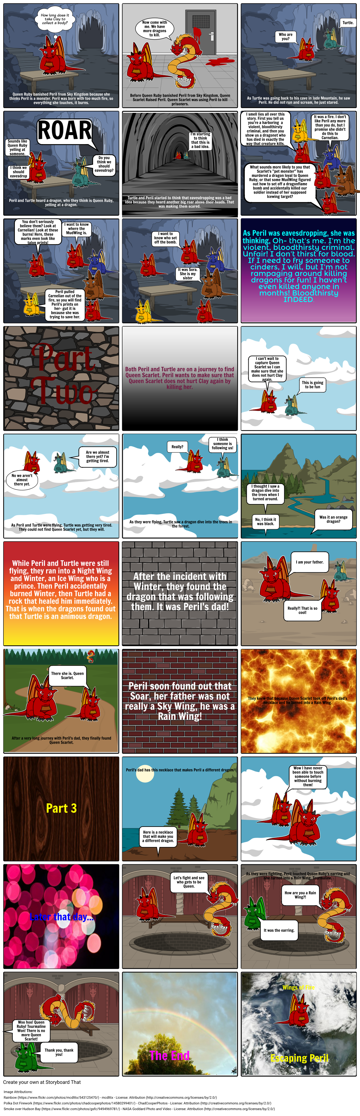 Wings of Fire Escaping Peril Storyboard by christmas2017