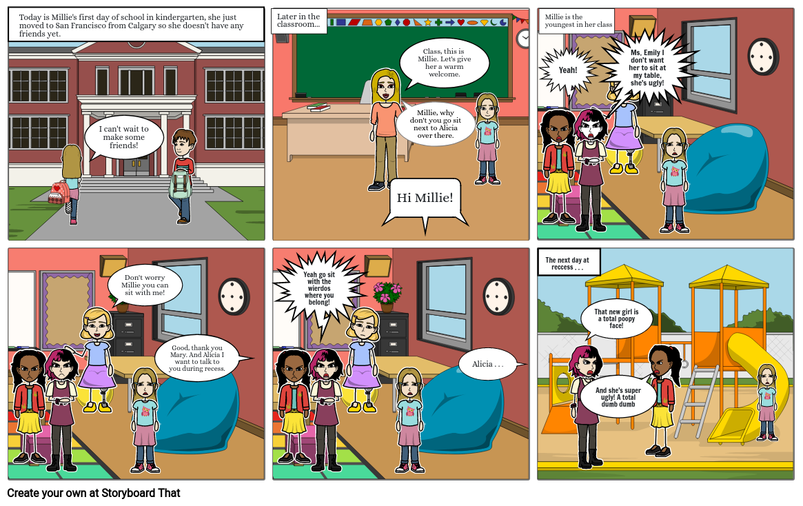 Bullying comic strip