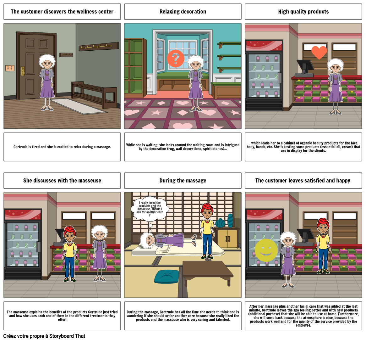 Story Board Spa Old Lady Storyboard by cindy93677