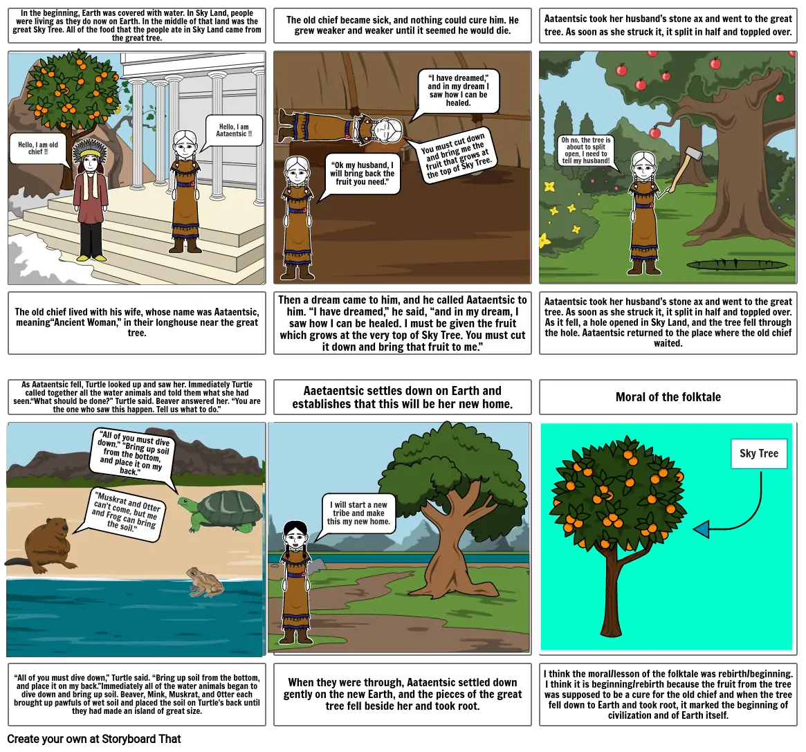 Native American Folktale Storyboard by cjohnson4881