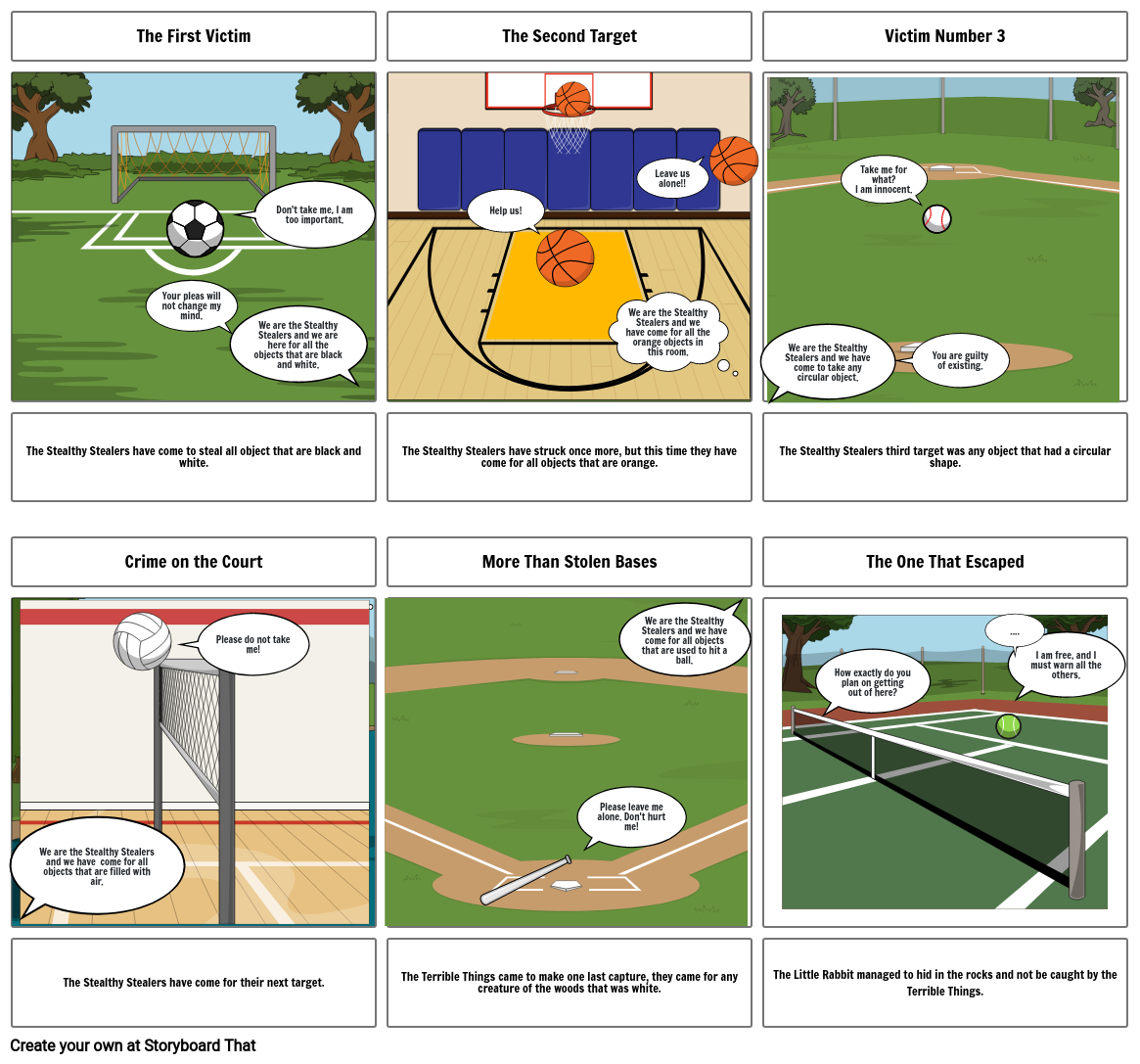 The Terrible Things Storyboard by clairebowden87837