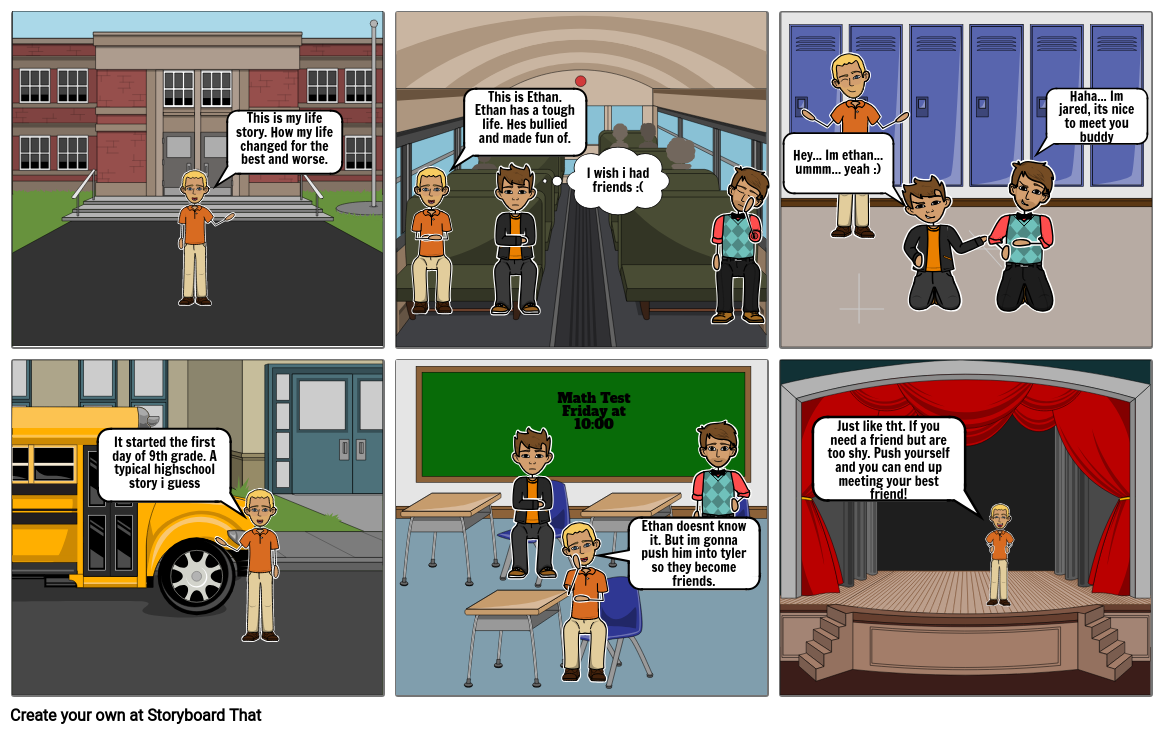 Typical Highschool story Storyboard by corbin_wilson
