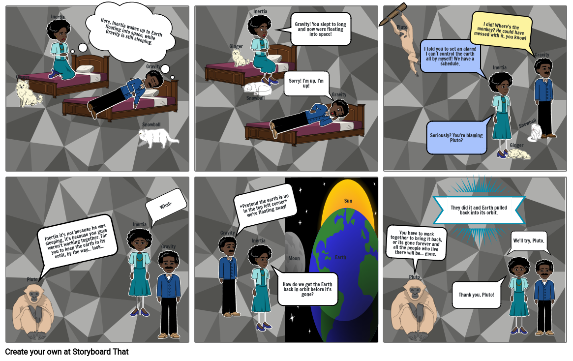 Gravity and Inertia! Storyboard by corinne96242