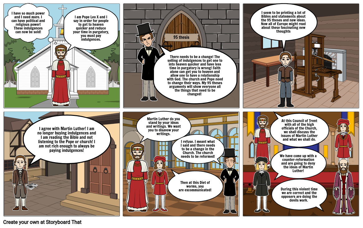 Protestant revolution storyboard Storyboard by cp71349