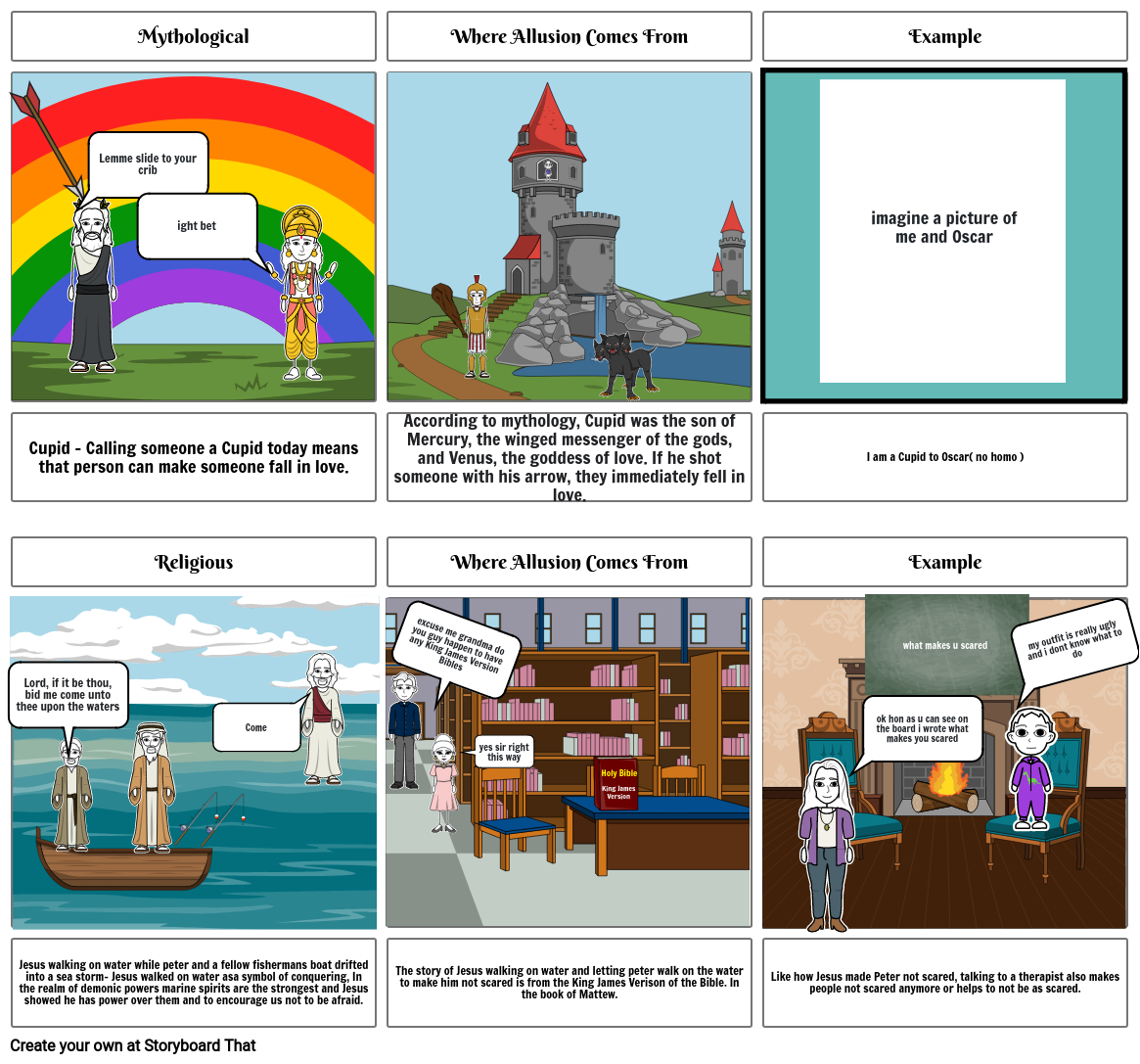 My Allusion Storyboard Storyboard by cp76079