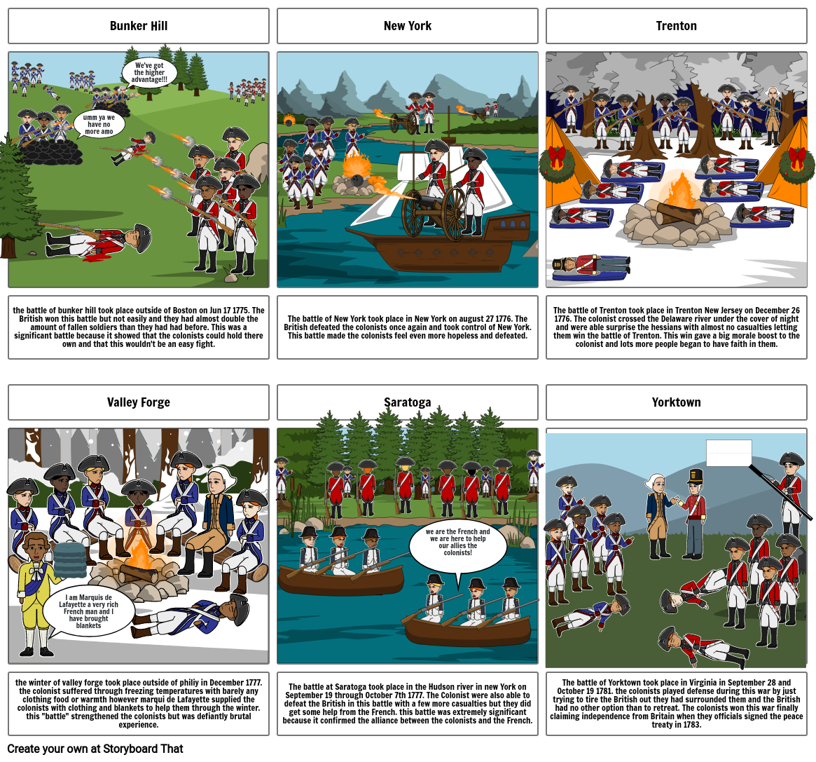 Revolutionary War Storyboard by cpaleologos