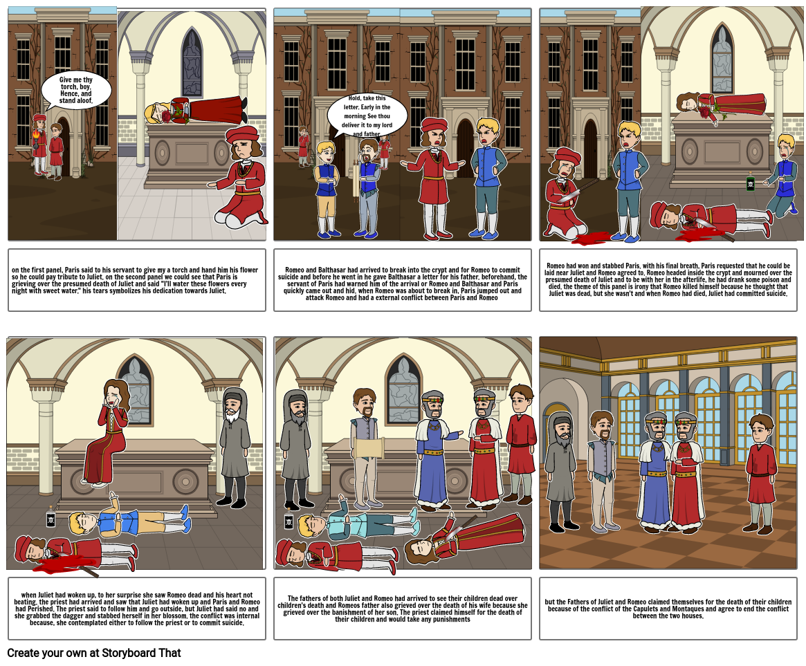 romeo and juliet story board