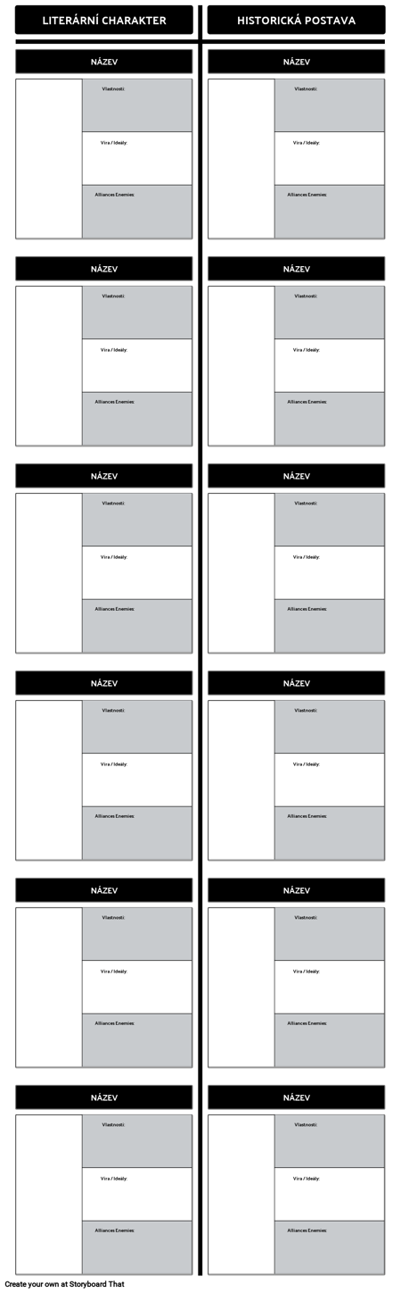 Alegorie Znaků T-schéma Šablony