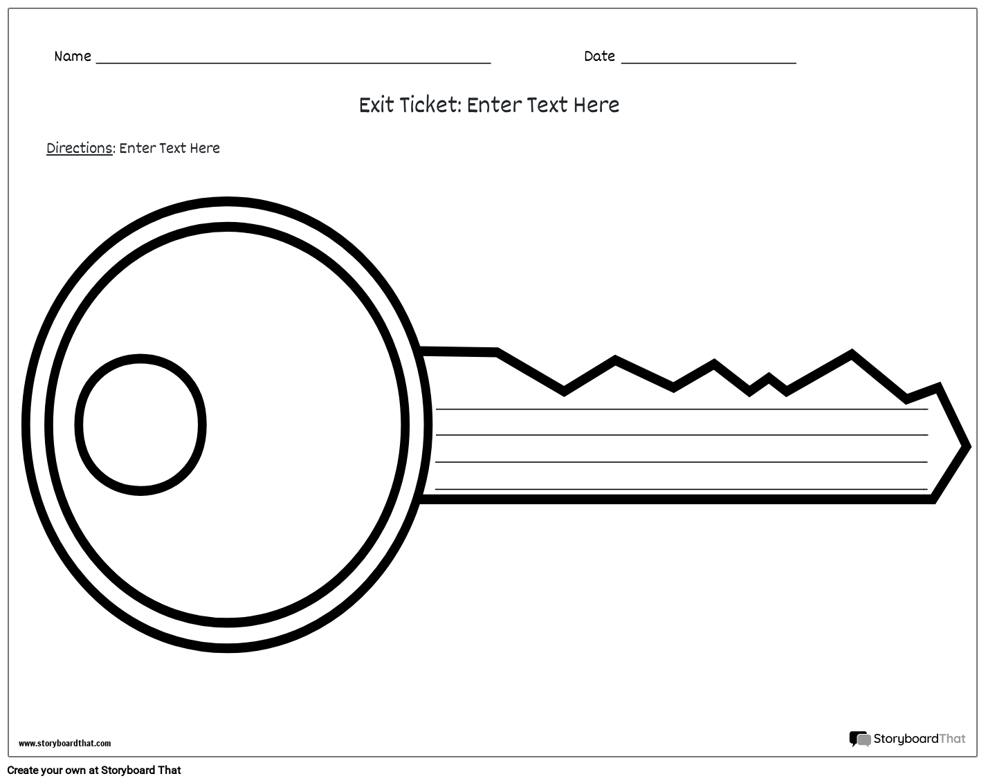 Exit Ticket - Key to the Door