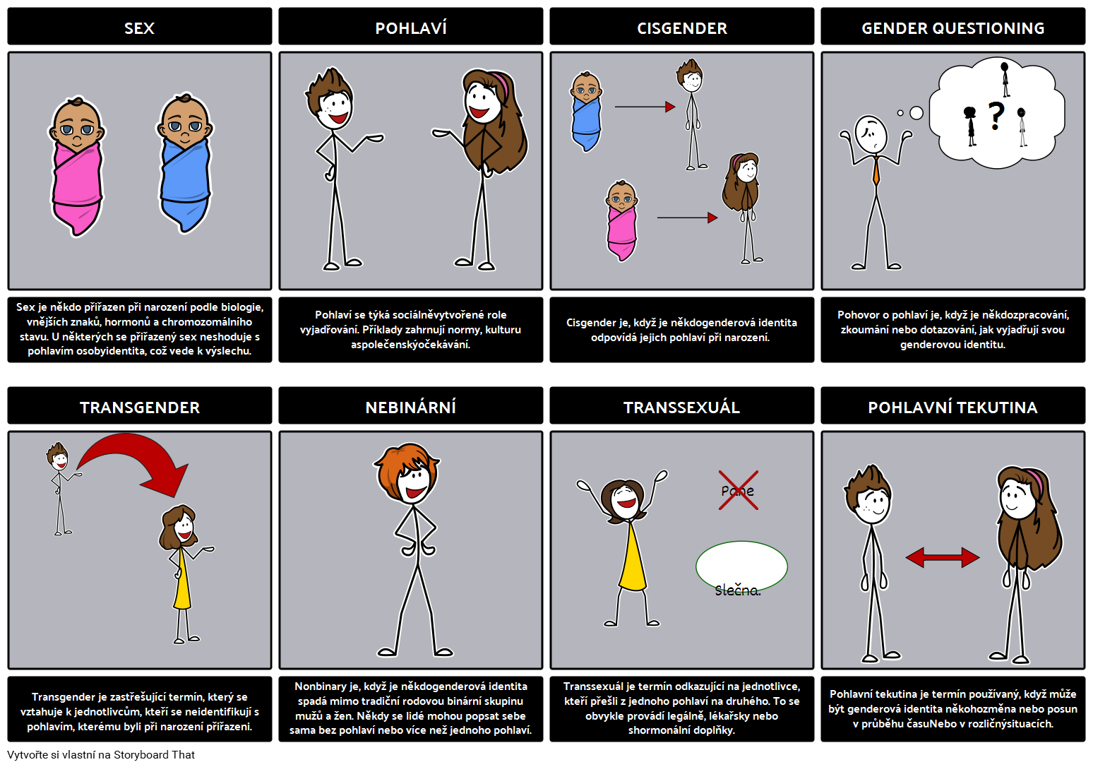Genderová Terminologie Storyboard Von Cs Examples 2679