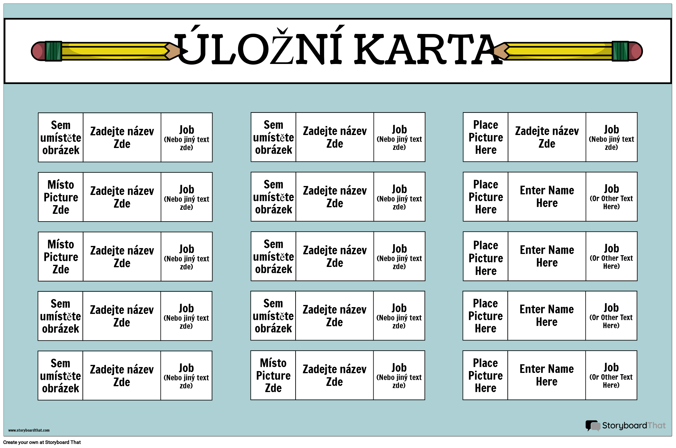 Job Chart Poster Storyboard by csexamples