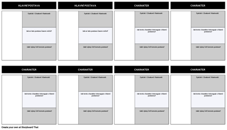 Mapa Znaků Template 3 Pole Vyplněna