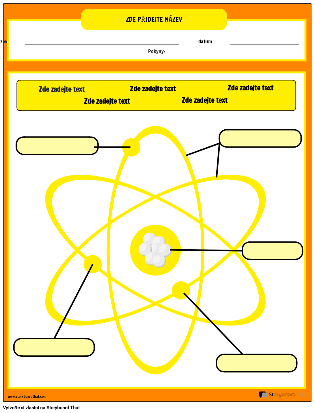 Model Atom Worksheet Storyboard by cs-examples