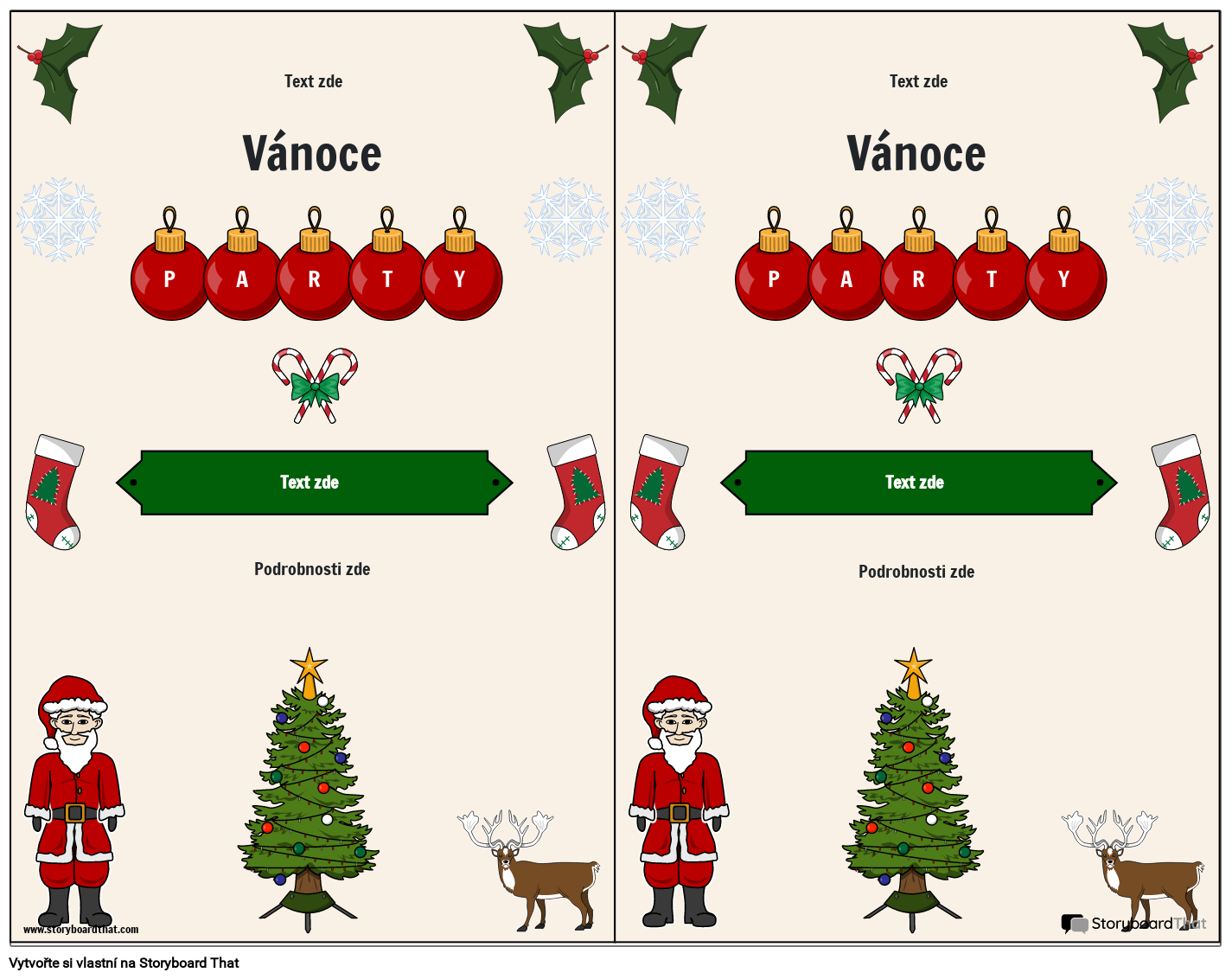 Pozvánka na Vánoční Večírek Storyboard por cs-examples