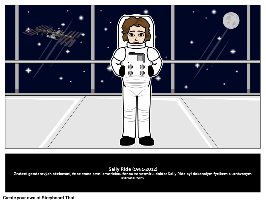 Sally Ride Prvn Americk ena Ve Vesm ru Storyboard