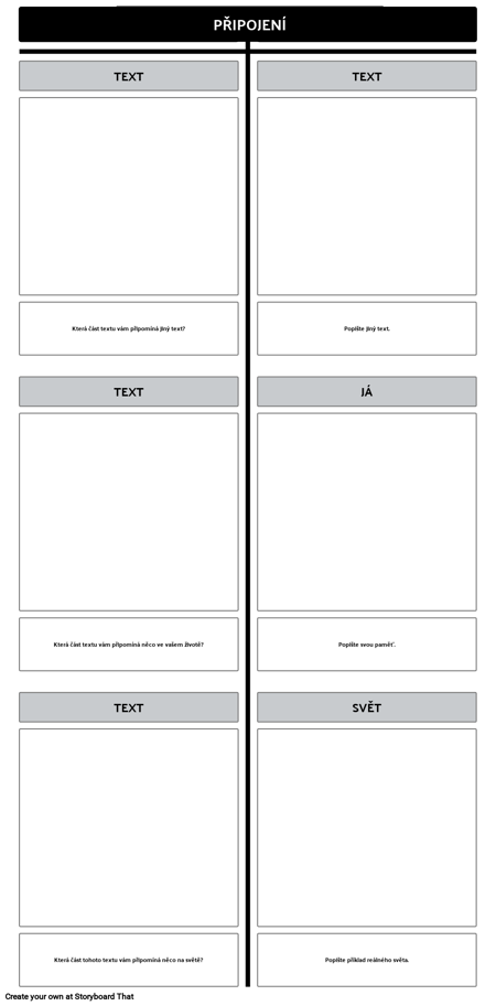 Textové Propojení T-Chart Template
