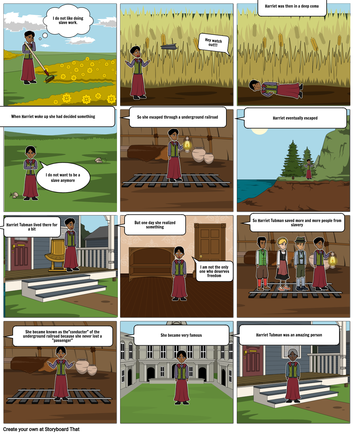 Harriet Tubman Storyboard by cullanj