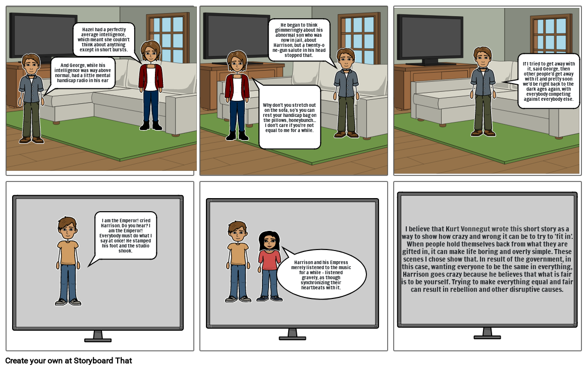 Assignment "Harrison Bergeron" by Kurt Vonnegut and Satire Project