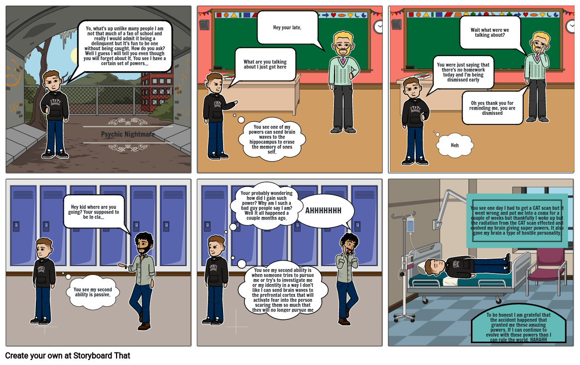 Teenage Brain Storyboard Storyboard by cvc014