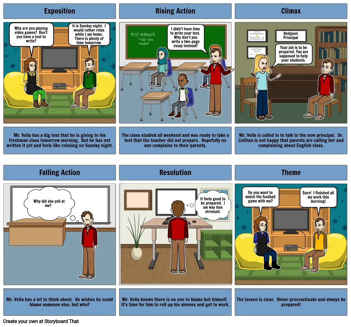 Creative Short Story Example 9th Grade Storyboard