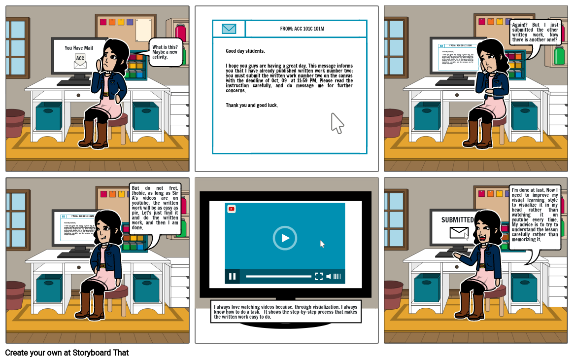 FOS_My Learning Style and Study Habits Comic Story_Villeza, Jhobie Ann