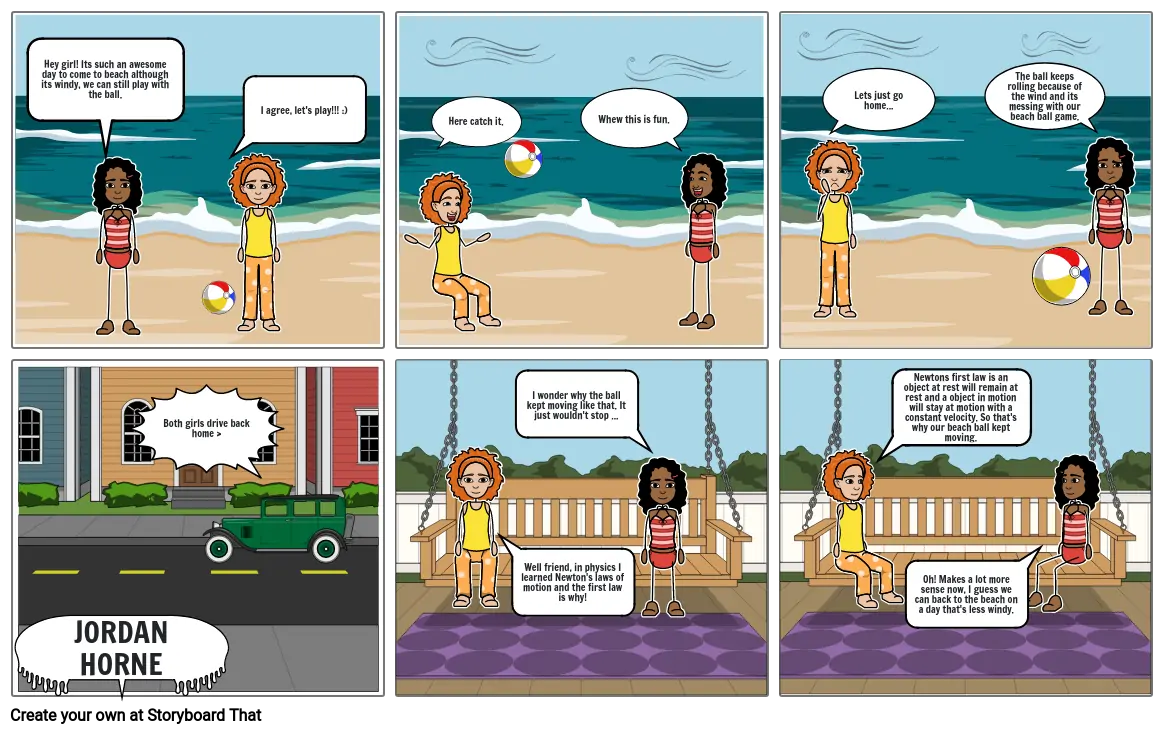 Comic Strip Assignment - Newton&#39;s 3 Laws of Motion